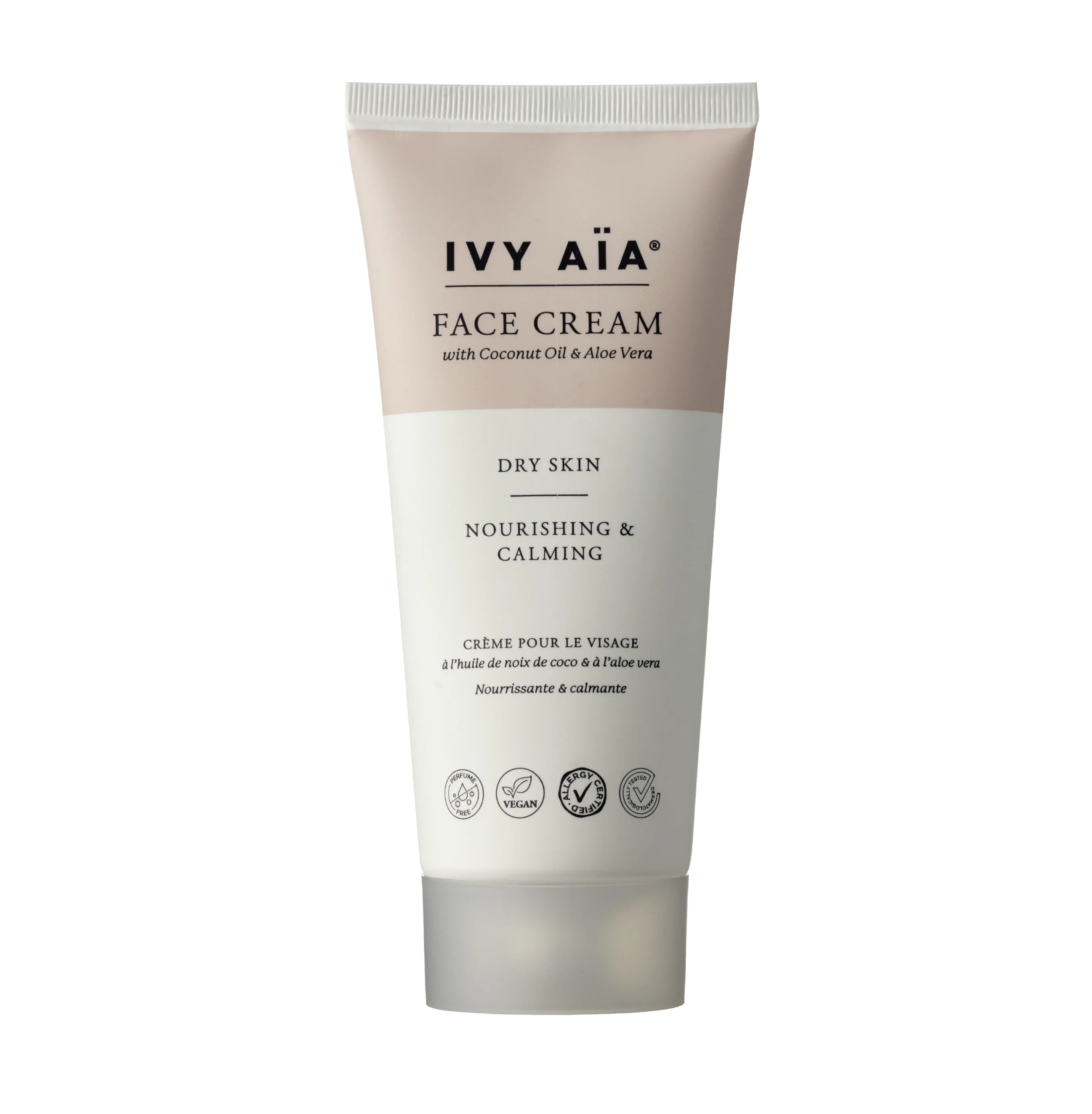 Face Cream for Dry Skin w. Coconut & Aloe Vera